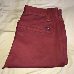 MINT Brixton reserve chino dark burgundy 30x30